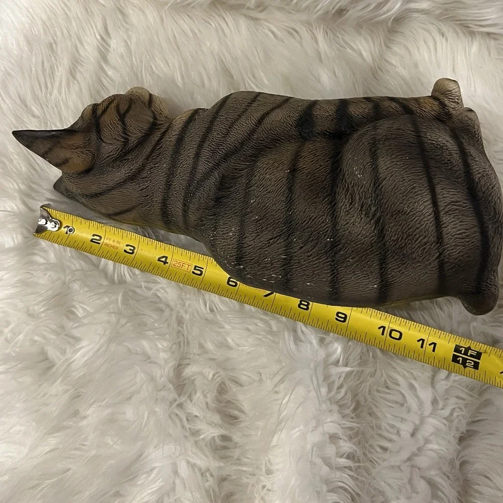 Vintage‎ Harvey Knox Cat Statue Figurine Gray Tabby Numbered Japan 12